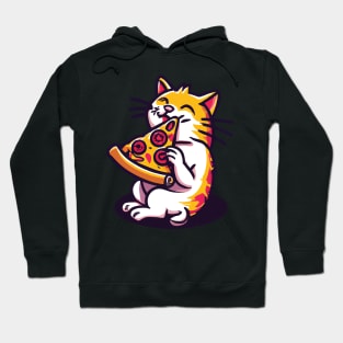 Cat eats pizza Hoodie